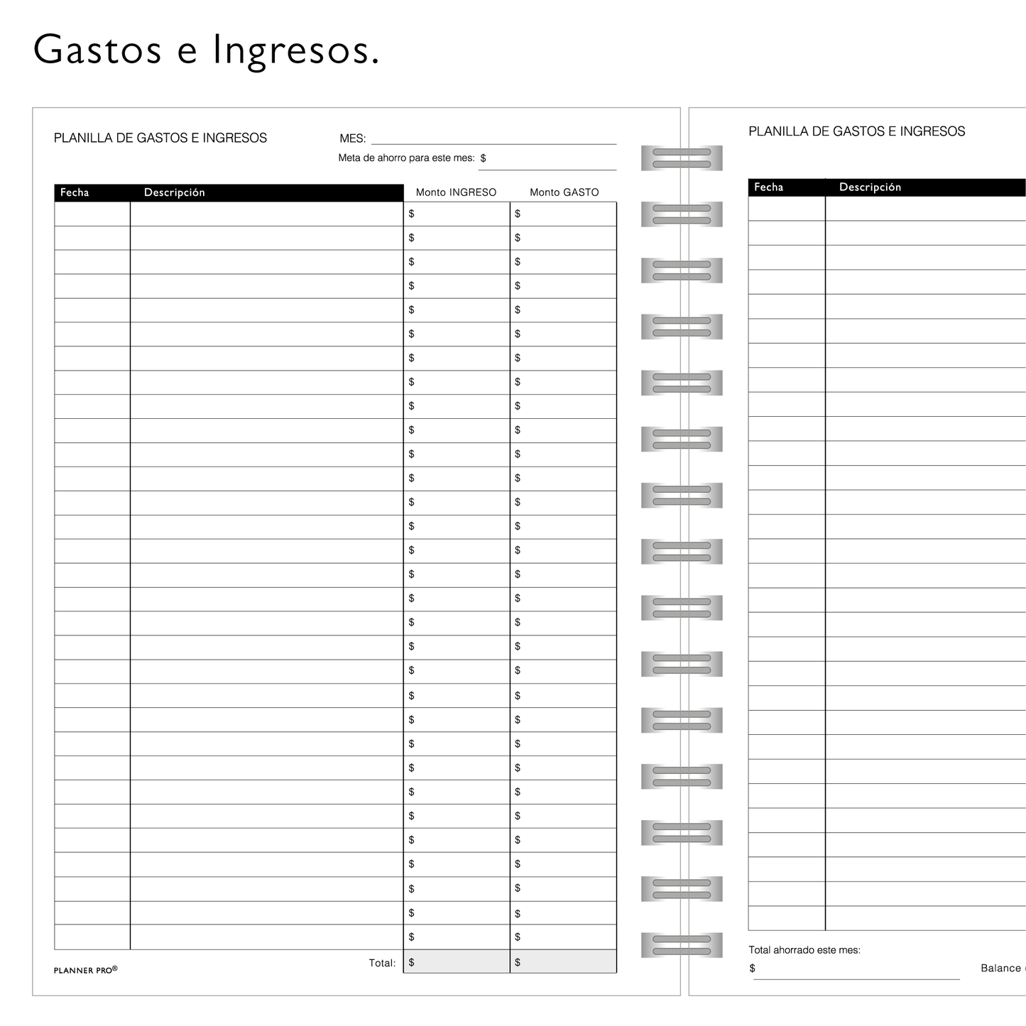 Planner Pro Rojo