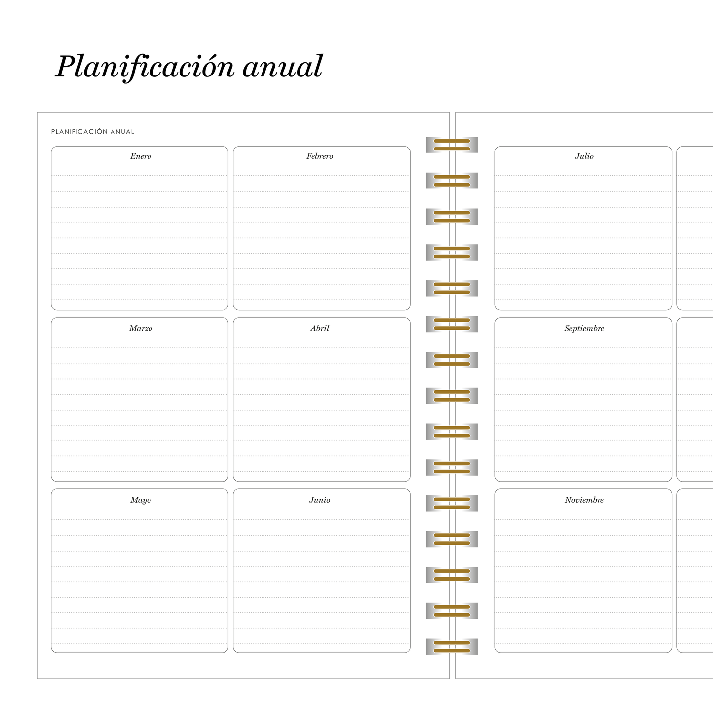 Planner Anual Zinnia 2025