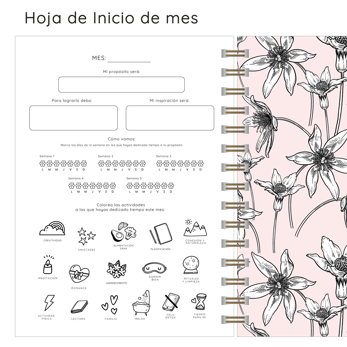 Planner Flores Botánica