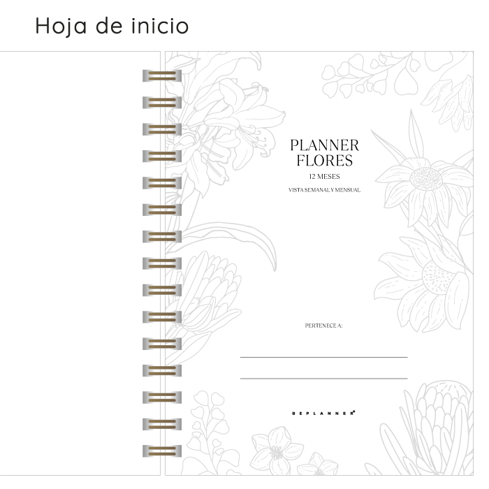 Planner Flores Proteas Rose