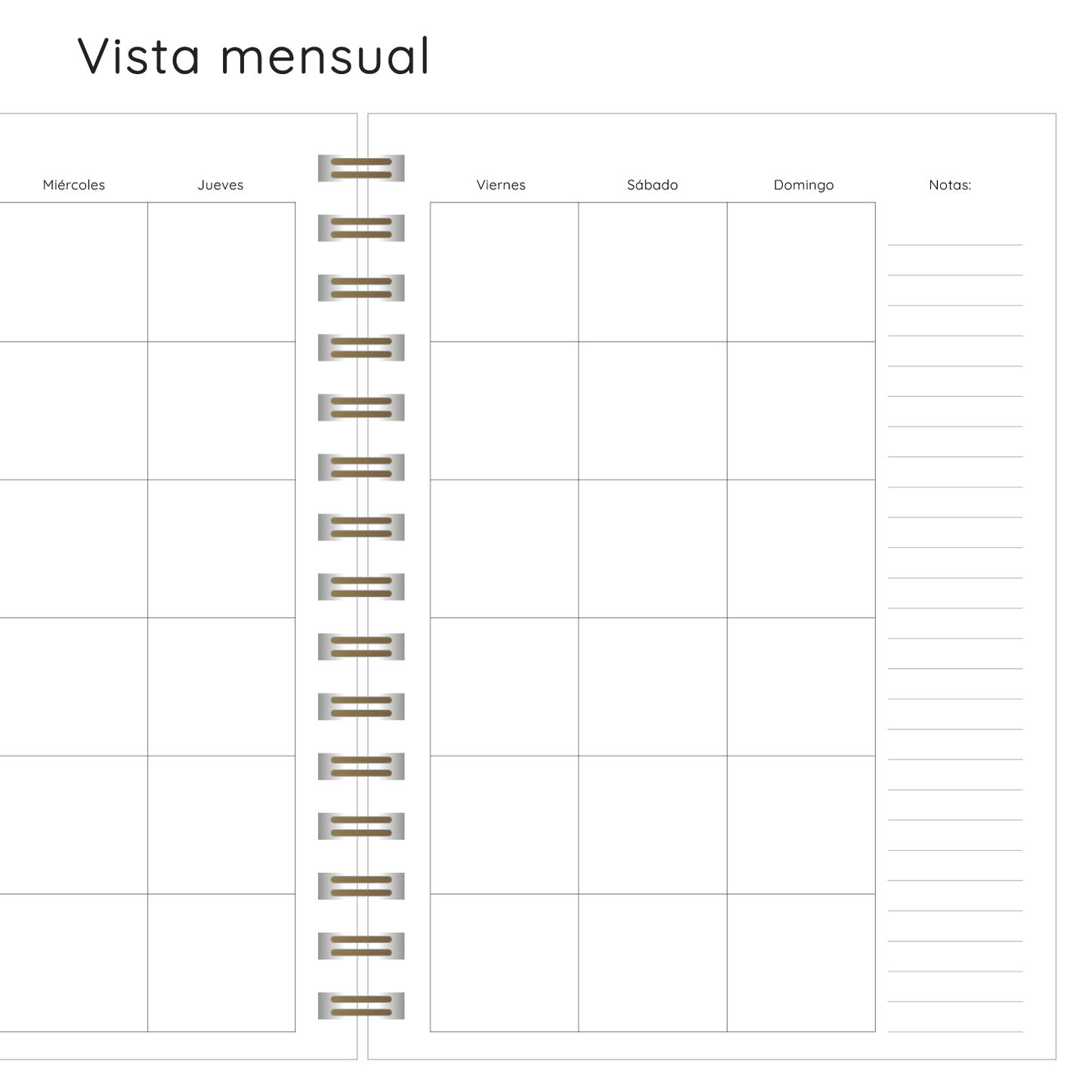 Planner Flores Blue Garden
