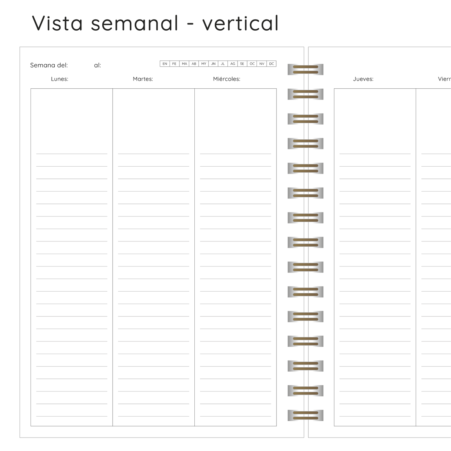 Planner Flores Jardín Secreto