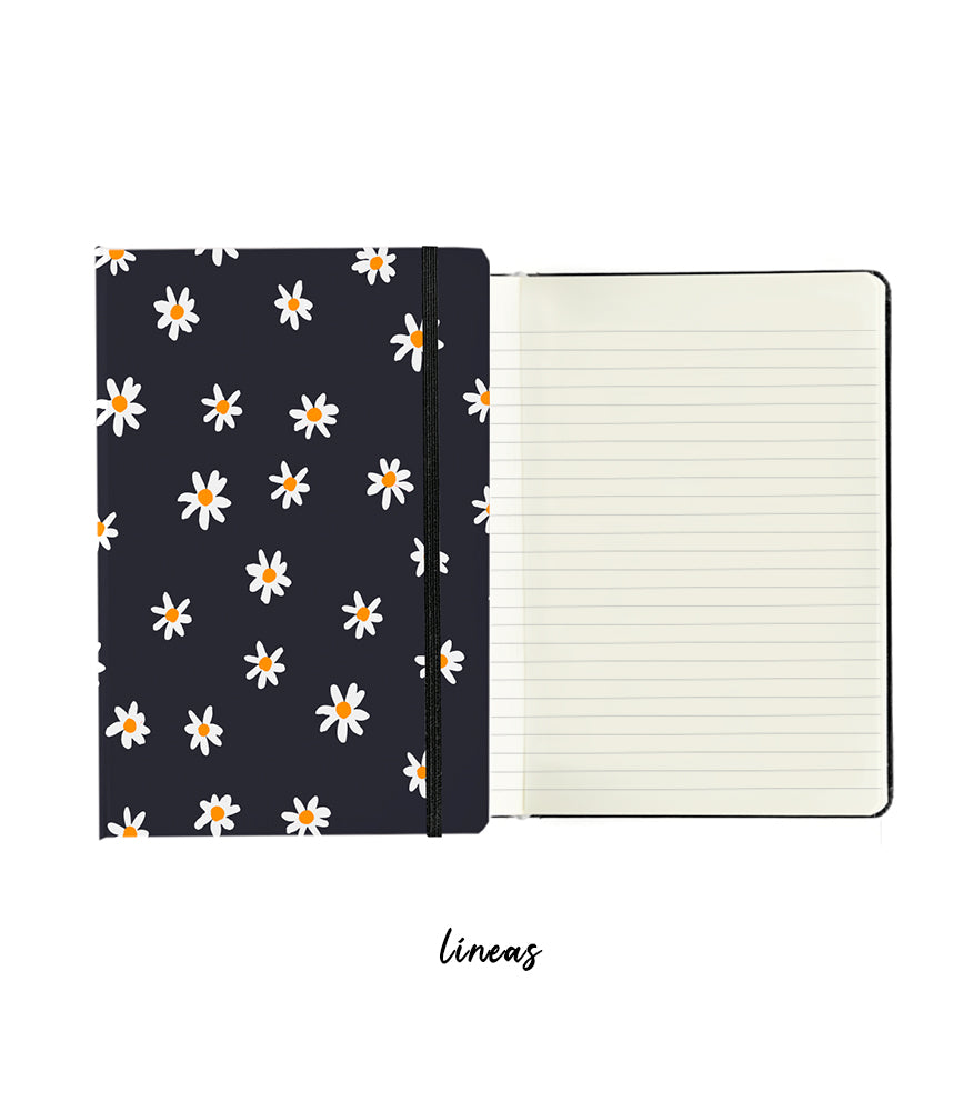 LIBRETA MARGARITAS AZUL