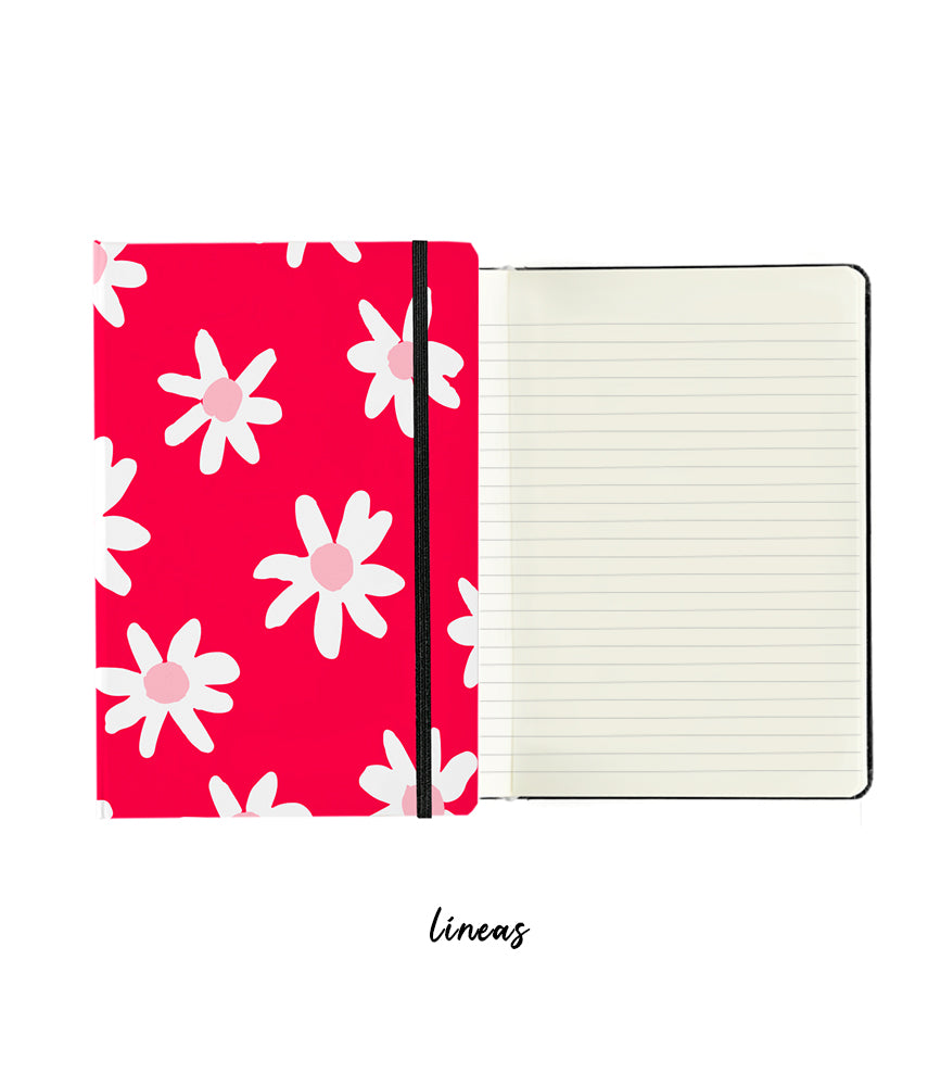 Libreta MARGARITAS ROJA