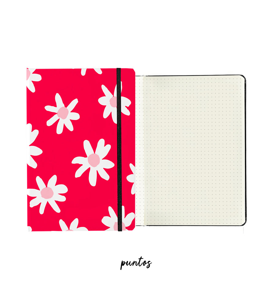 Libreta MARGARITAS ROJA