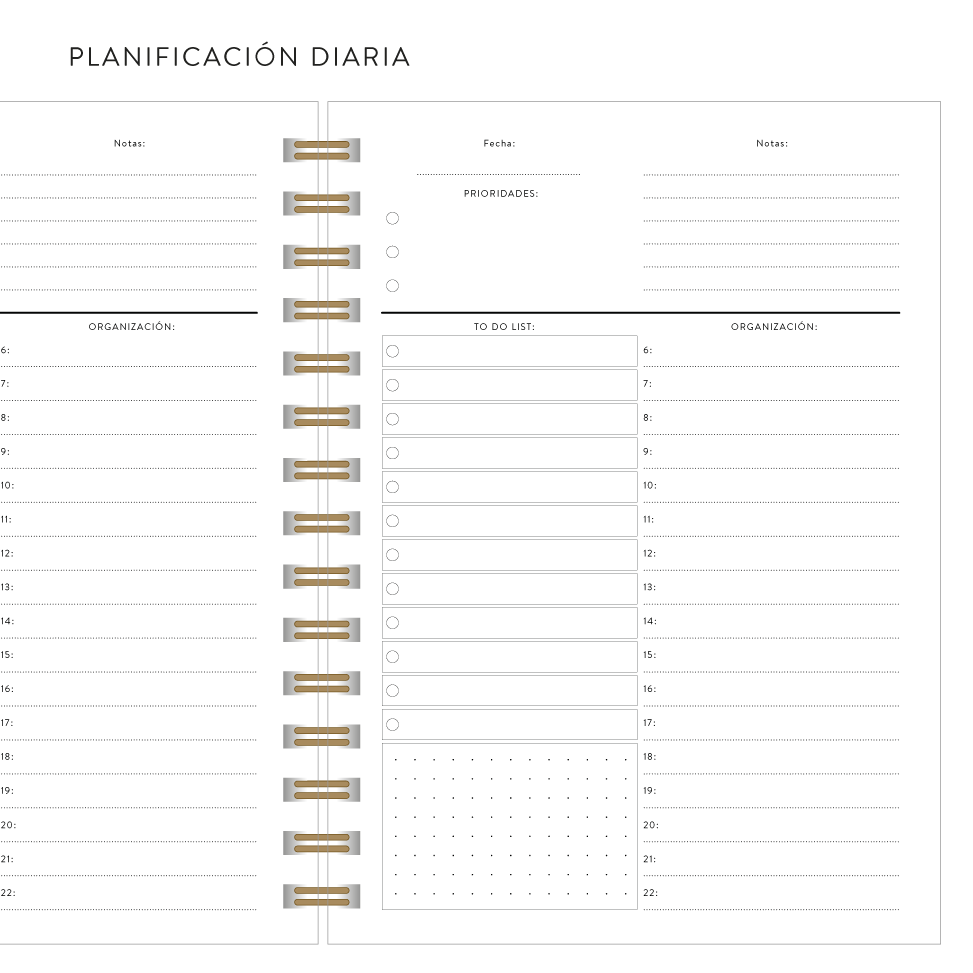 Daily Planner Constelación Gold