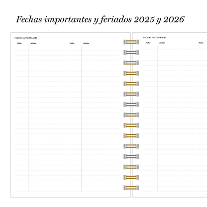 Planner Anual Zinnia 2025