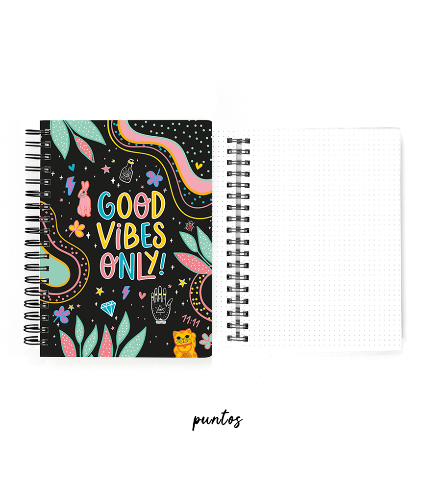Cuaderno Good Vibes Only - puntos
