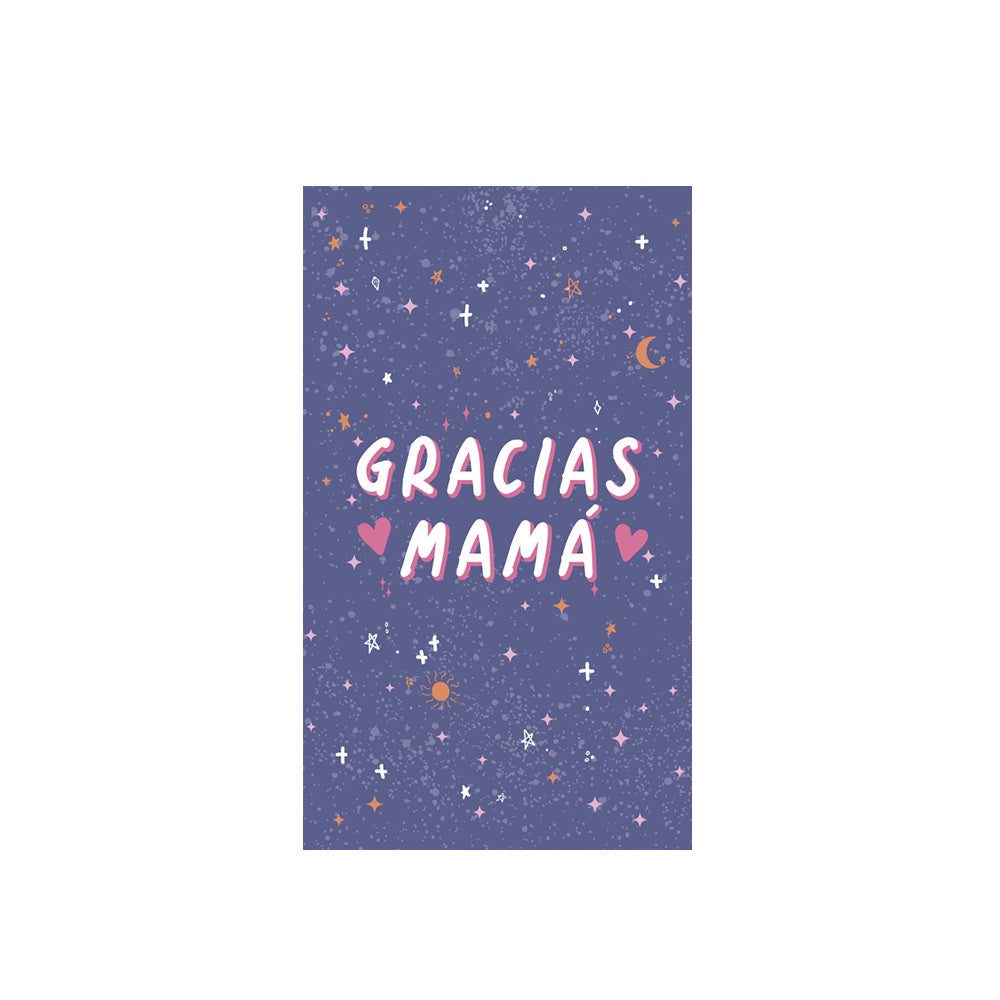 Tarjeta Gracias Mamá Estrellas