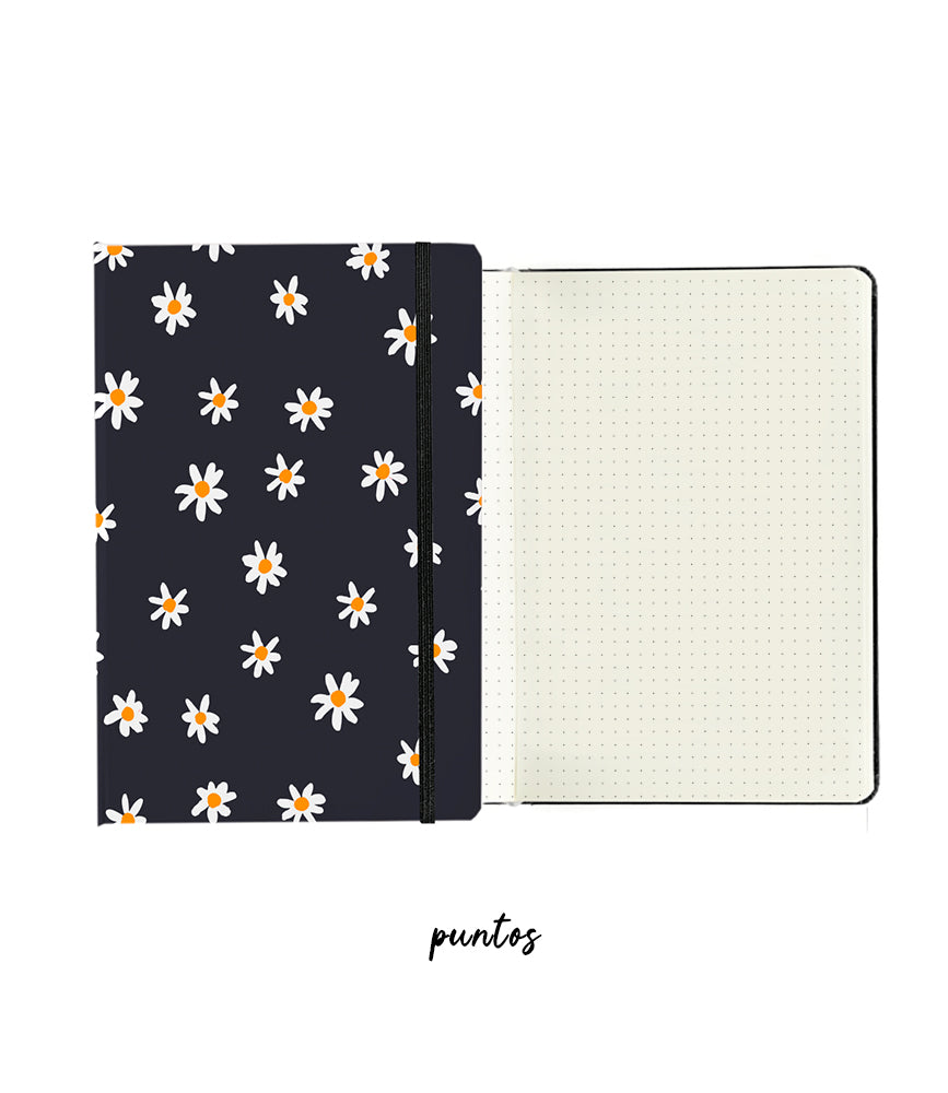 LIBRETA MARGARITAS AZUL - puntos